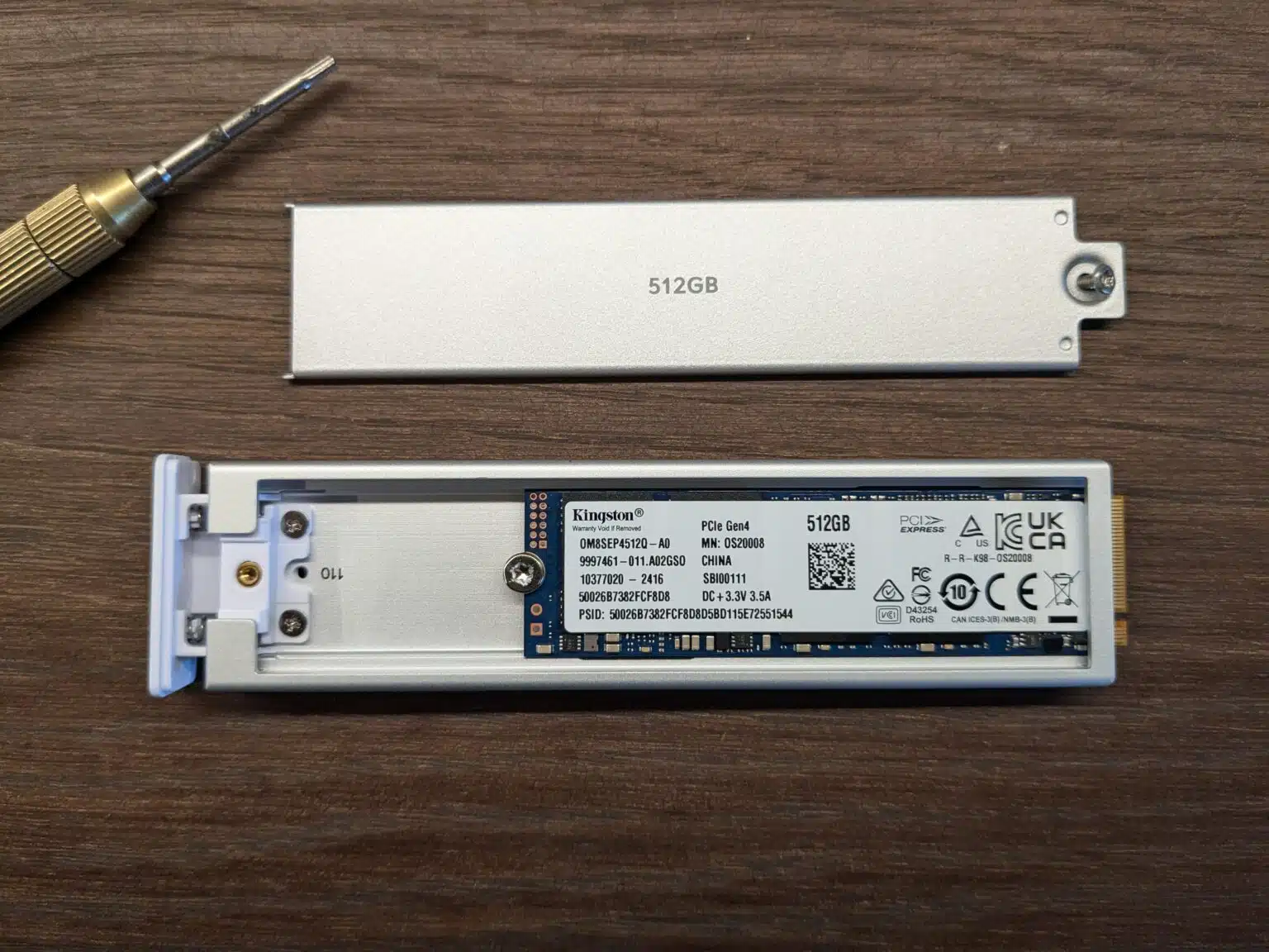 SSD внутри крэдла